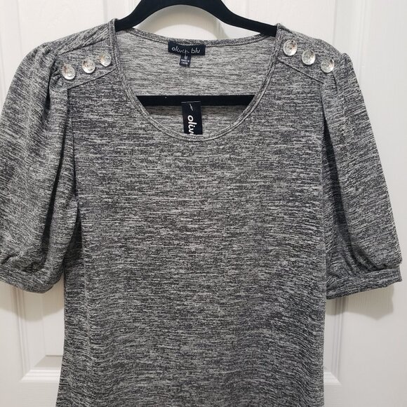 Short sleeve grey sweater - Picture 1 of 4